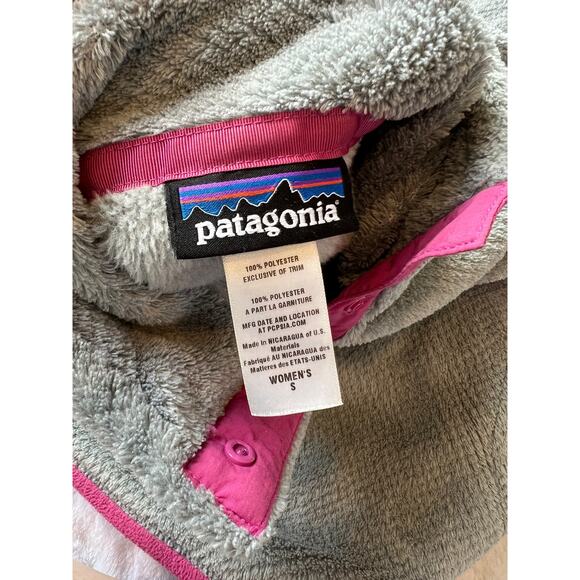 Patagonia Women’s Gray Rose ReTool Snap-T Fleece Pullover Jacket Size Small - Picture 8 of 9